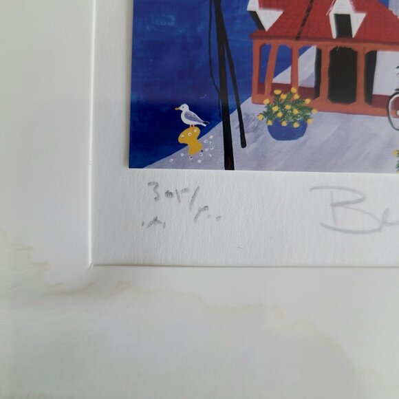 Bryggen in Bergen III framed print signed by artist Arvid Norendal. - Picture 4 of 8